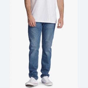 Quicksilver Slim Straight Distressed Jeans Blue Medium Wash Size 32 x 31